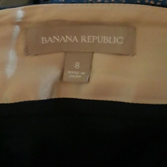 Banana Republic Black Checked Pattern pencil Skirt 8 - Picture 5 of 5